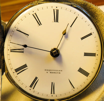 Freres Esquivillon de Choudens Spindel Taschenuhr Silber ca. 1795 - läuft - Sammler - Uhren