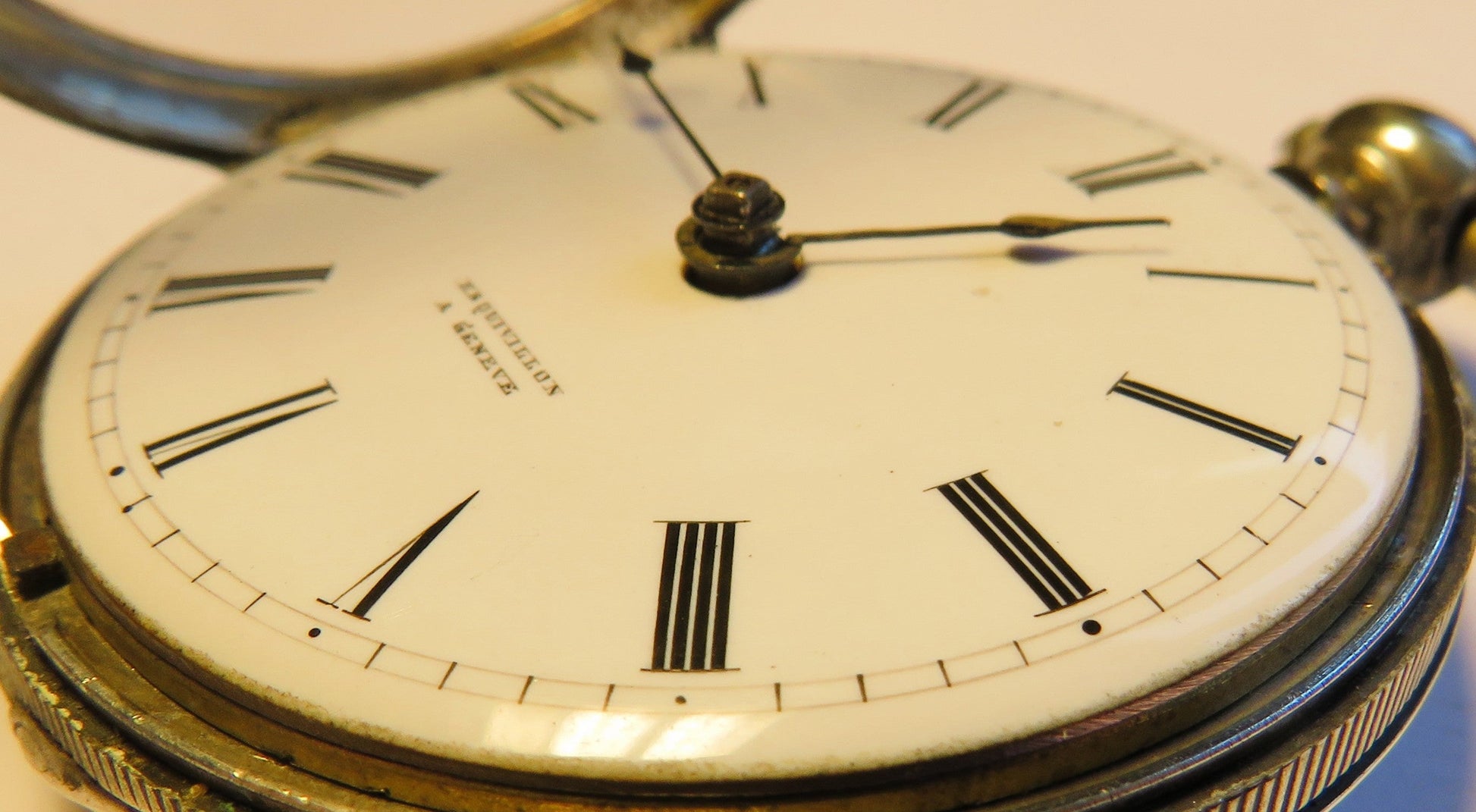 Freres Esquivillon de Choudens Spindel Taschenuhr Silber ca. 1795 - läuft - Sammler - Uhren