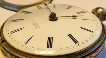 Freres Esquivillon de Choudens Spindel Taschenuhr Silber ca. 1795 - läuft - Sammler - Uhren