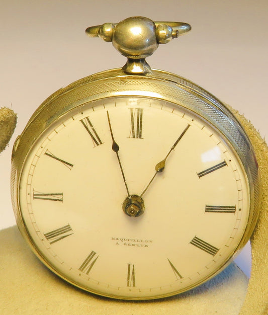 Freres Esquivillon de Choudens Spindel Taschenuhr Silber ca. 1795 - läuft - Sammler - Uhren