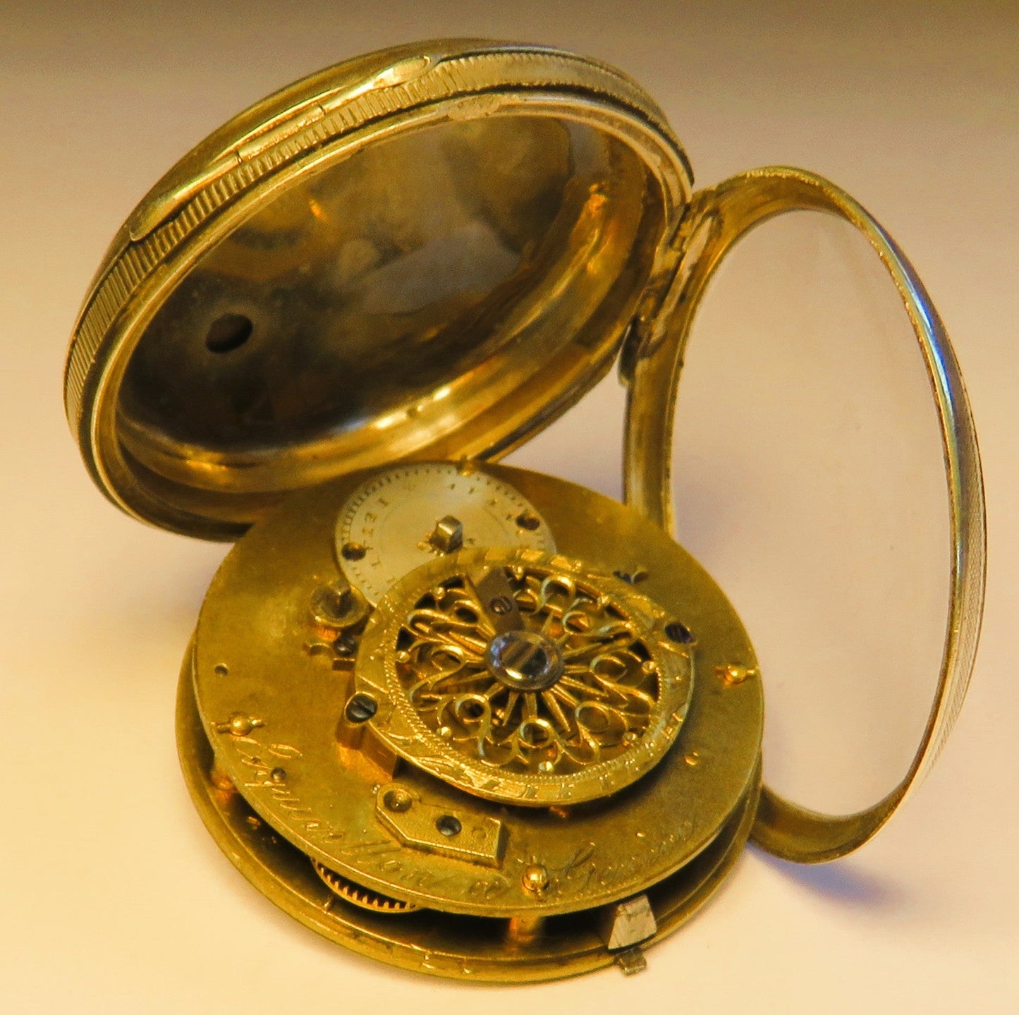 Freres Esquivillon de Choudens Spindel Taschenuhr Silber ca. 1795 - läuft - Sammler - Uhren