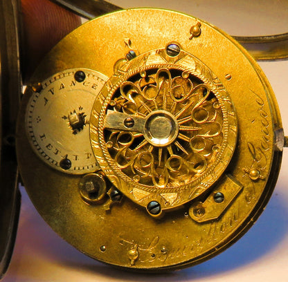 Freres Esquivillon de Choudens Spindel Taschenuhr Silber ca. 1795 - läuft - Sammler - Uhren