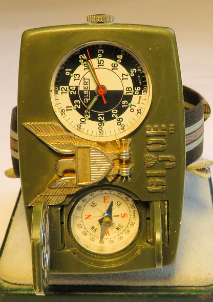 Gilbert GI Joe große mechanische Militäruhr Kompass Vietnam Krieg ca. 1970 - Sammler - Uhren