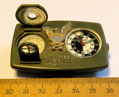 Gilbert GI Joe große mechanische Militäruhr Kompass Vietnam Krieg ca. 1970 - Sammler - Uhren
