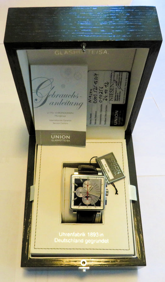 Glashütte Original Averin Herren Chronograph Mondphase Fullset Box Papiere - Sammler - Uhren