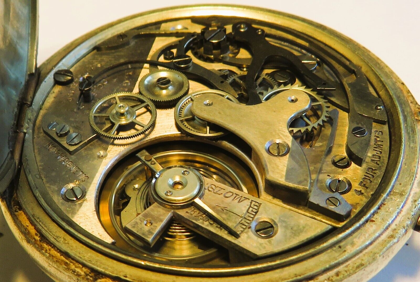 Guinand Rattrapante Split Seconds Schaltrad Chronograph Stoppuhr4 Adjustments - Sammler - Uhren