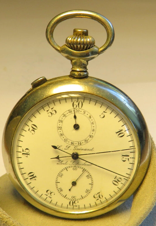 Guinand Rattrapante Split Seconds Schaltrad Chronograph Stoppuhr4 Adjustments - Sammler - Uhren