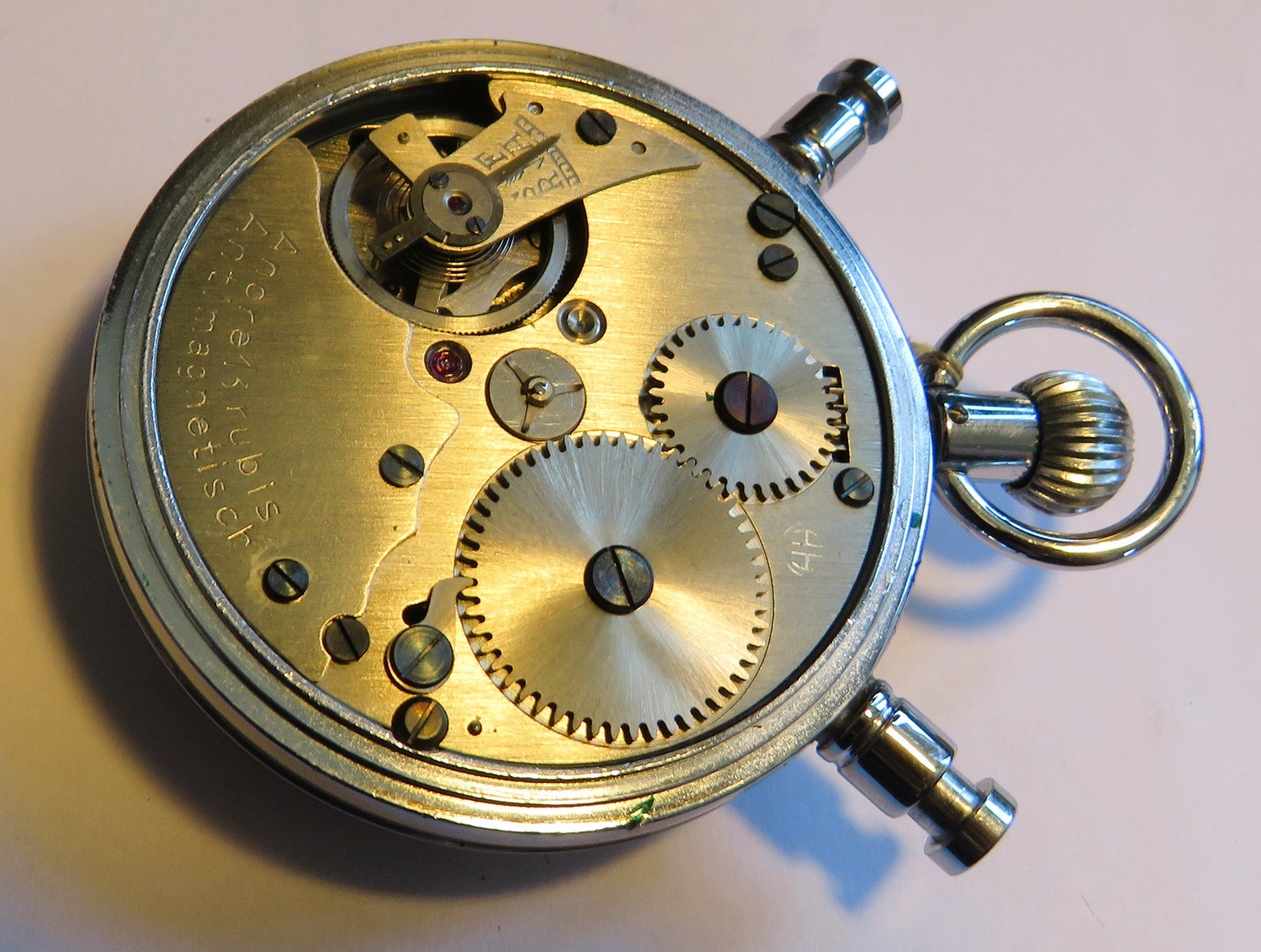 Hanhart NOS nagelneue Stoppuhr Rattrapante in OVP ca. 1960 mechanisch - Sammler - Uhren