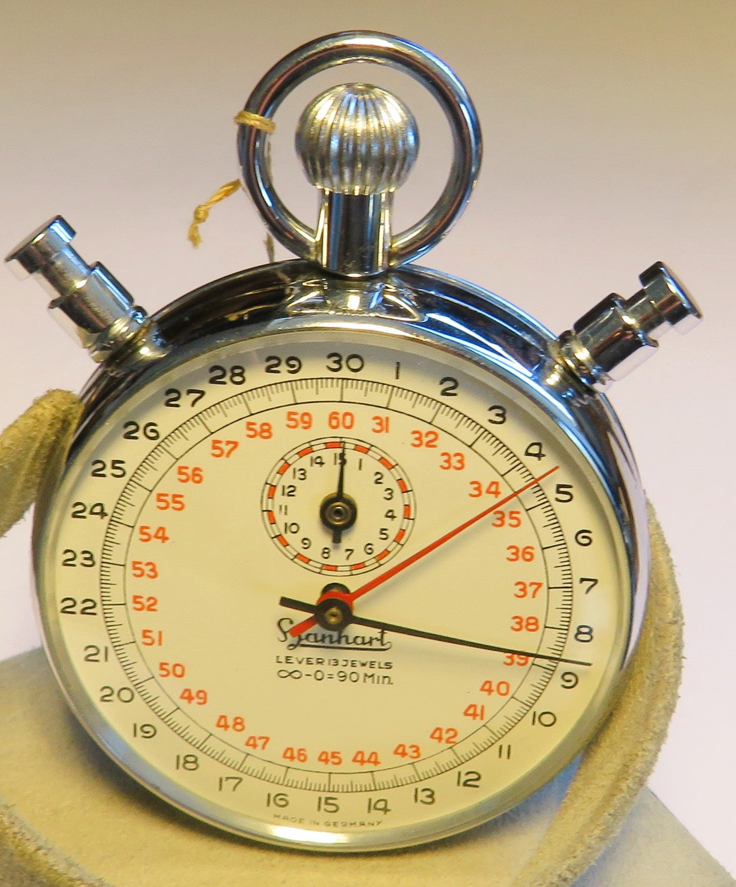 Hanhart NOS nagelneue Stoppuhr Rattrapante in OVP ca. 1960 mechanisch - Sammler - Uhren