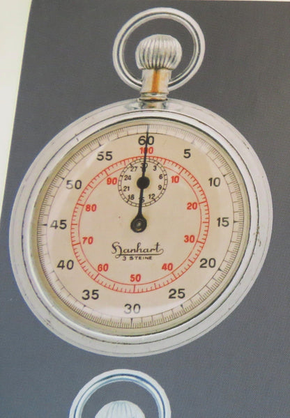Hanhart orig. Stoppuhr Marine Artillerie WK 2 aus ca. 1935 seltenes Zifferblatt - Sammler - Uhren