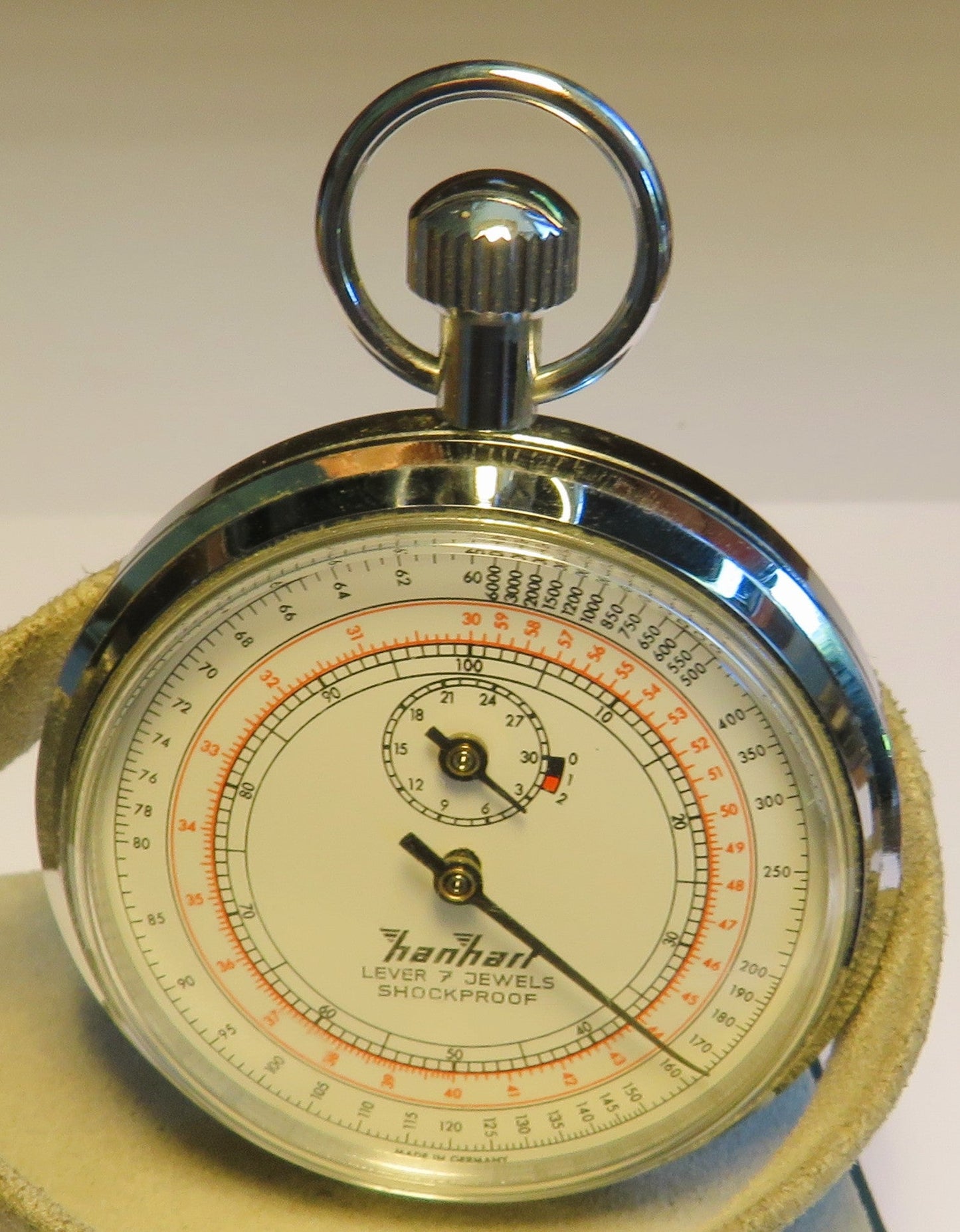 Hanhart Torpedo Laufzeit Artillerie Stoppuhr Bund ca. 1960 Fullset Box Papiere - Sammler - Uhren