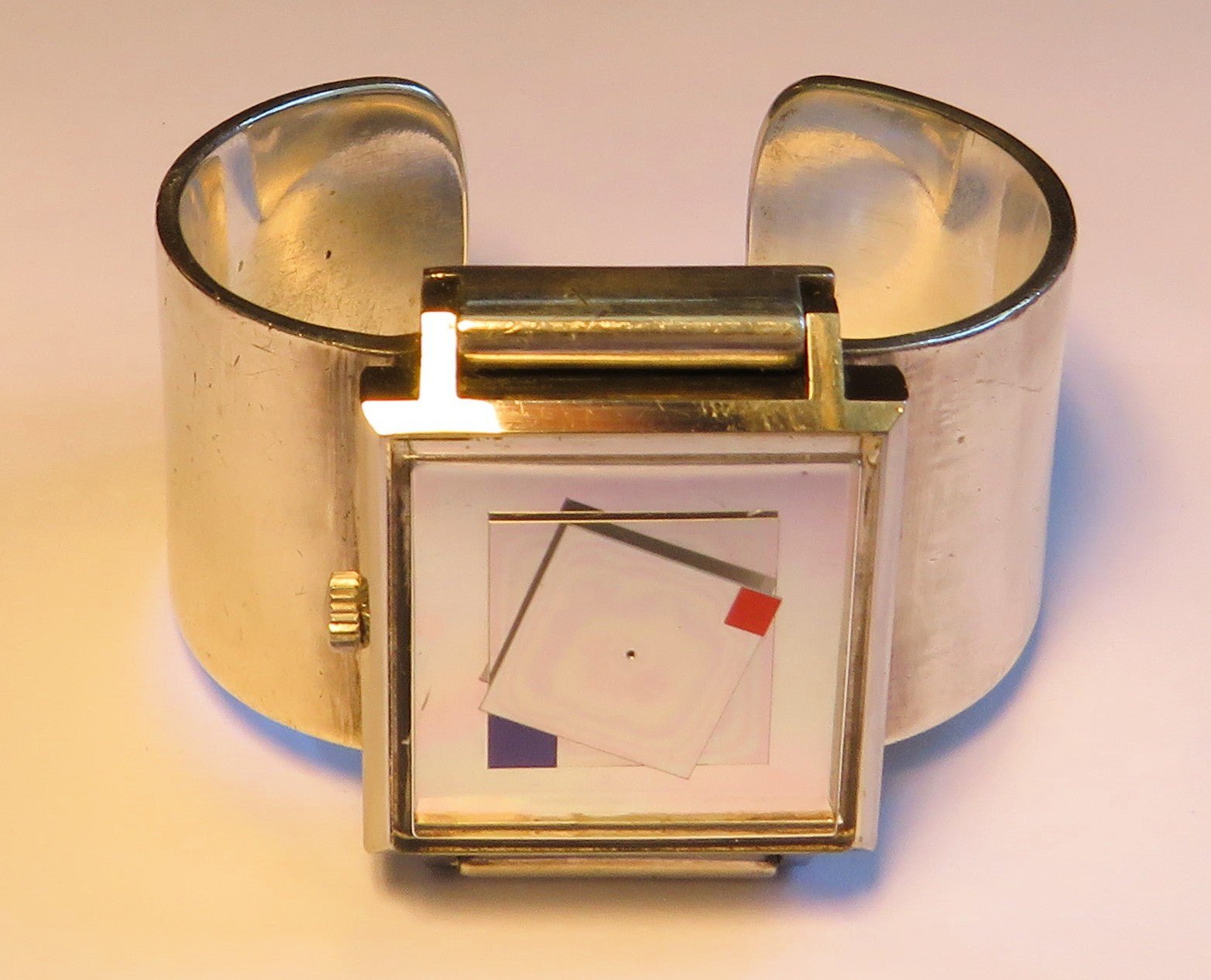 Heinz Te Laake Kinetic Art 925 Sterling Silber Design Armbanduhr handsigniert - Sammler-Uhren