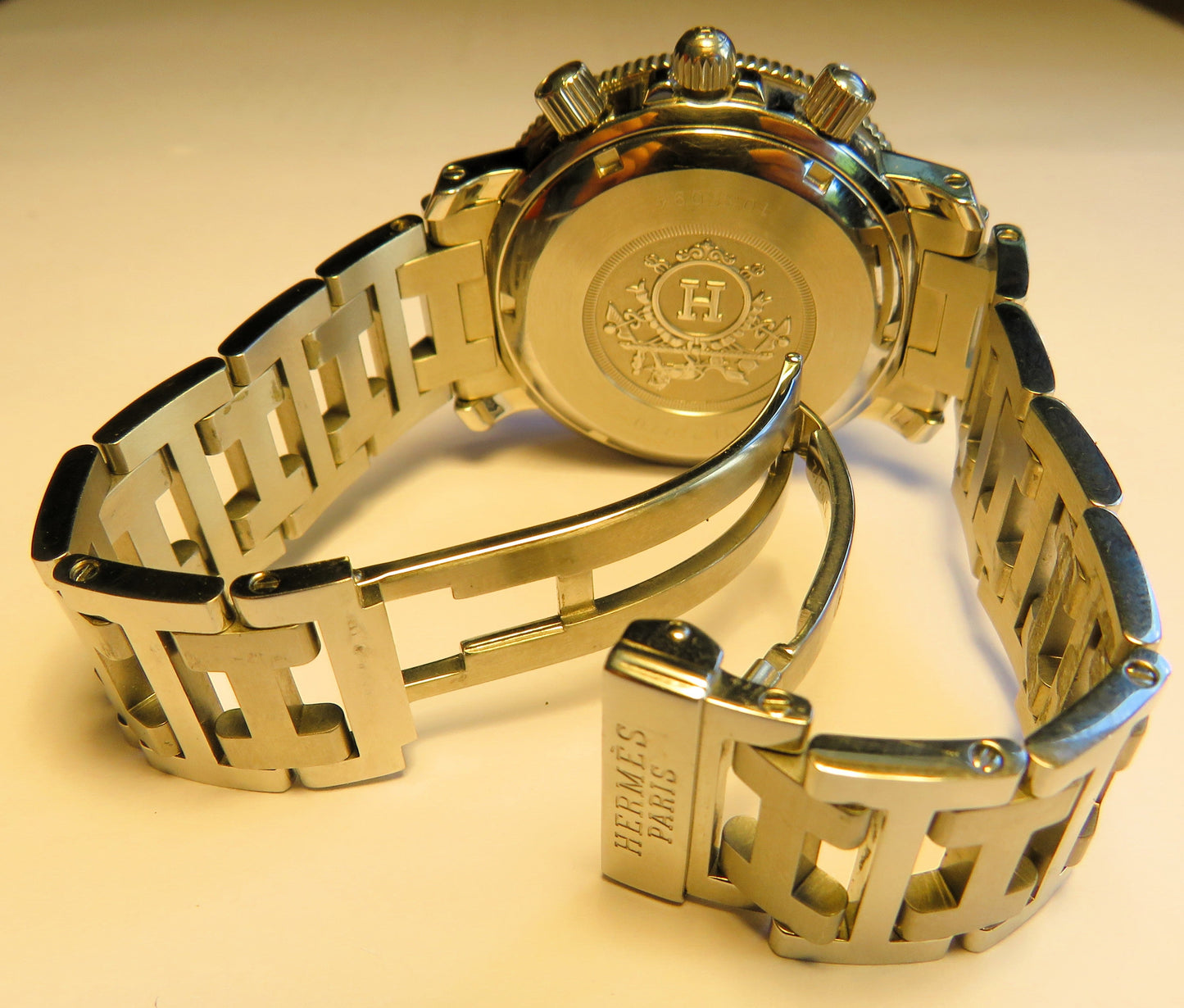 Hermes Clipper Wtach Herren Luxus Chronograph Quarz Originalverpackung Fullset - Sammler - Uhren