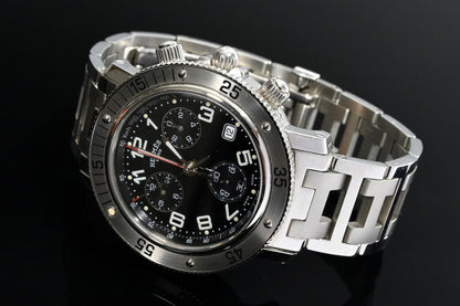 Hermes Clipper Wtach Herren Luxus Chronograph Quarz Originalverpackung Fullset - Sammler - Uhren