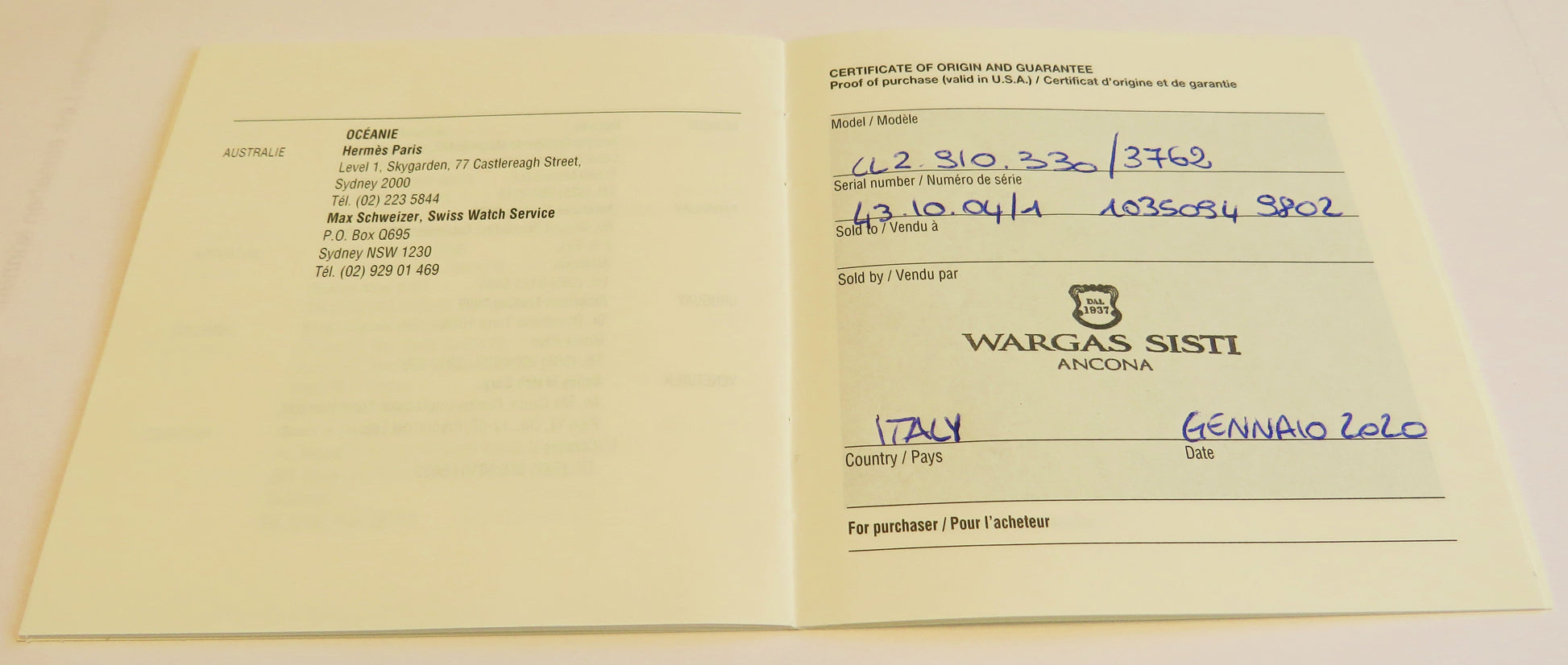 Hermes Clipper Wtach Herren Luxus Chronograph Quarz Originalverpackung Fullset - Sammler - Uhren