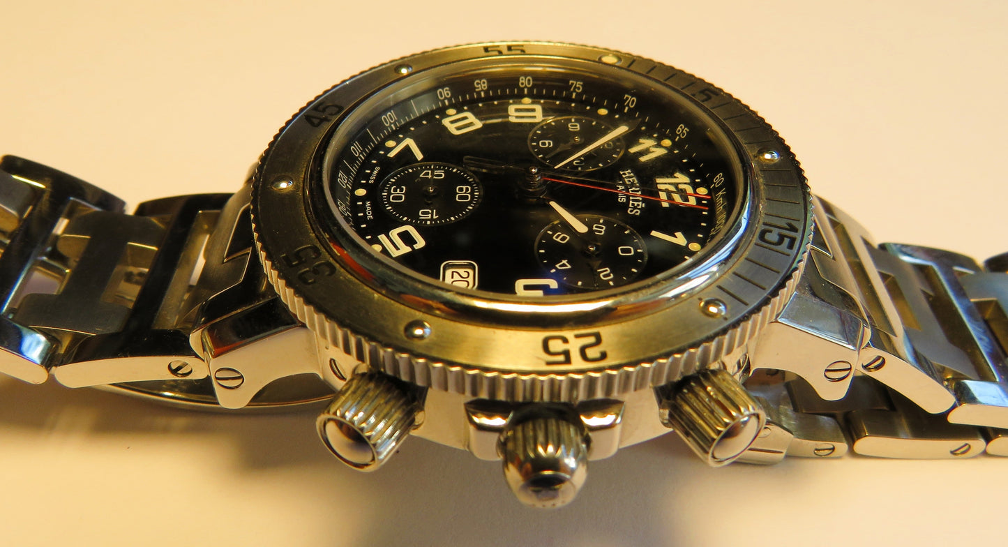 Hermes Clipper Wtach Herren Luxus Chronograph Quarz Originalverpackung Fullset - Sammler - Uhren