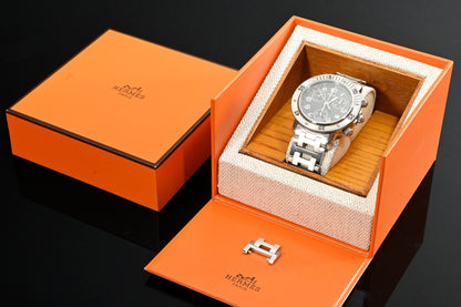 Hermes Clipper Wtach Herren Luxus Chronograph Quarz Originalverpackung Fullset - Sammler - Uhren