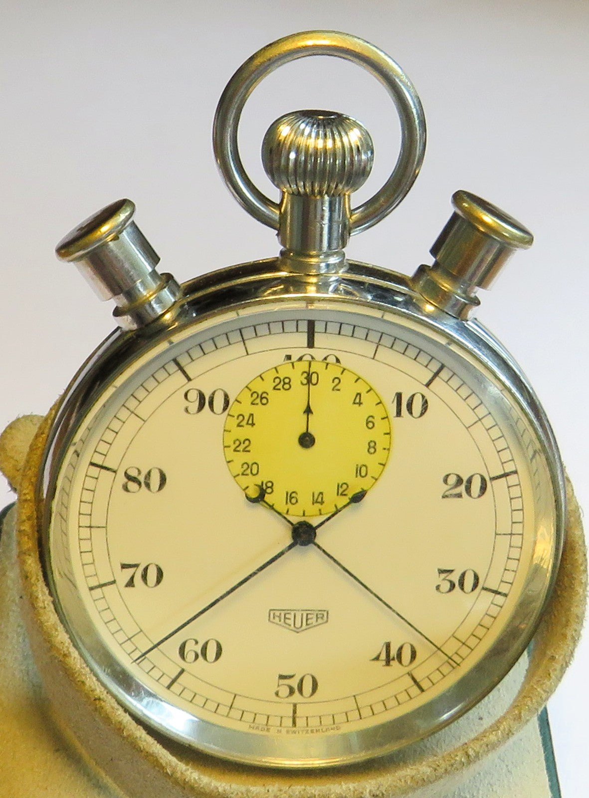 Heuer Biel Stoppuhr Schaltnocken Rattrapante ca. 1960 Chronograph Semikrograph - Sammler-Uhren