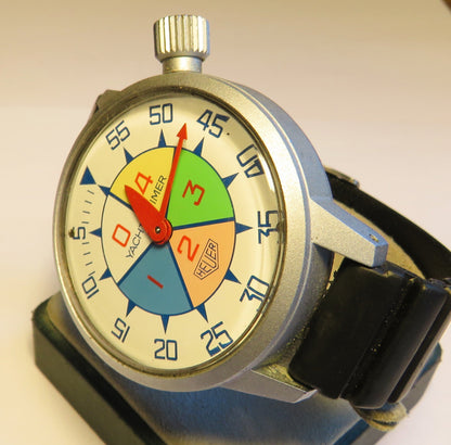 Heuer Leonidas Yacht Timer Regatta Kaliber 7711 Chronograph Armbanduhr 70er - Sammler - Uhren