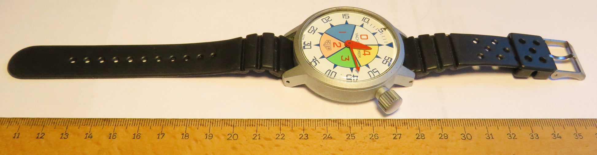 Heuer Leonidas Yacht Timer Regatta Kaliber 7711 Chronograph Armbanduhr 70er - Sammler - Uhren