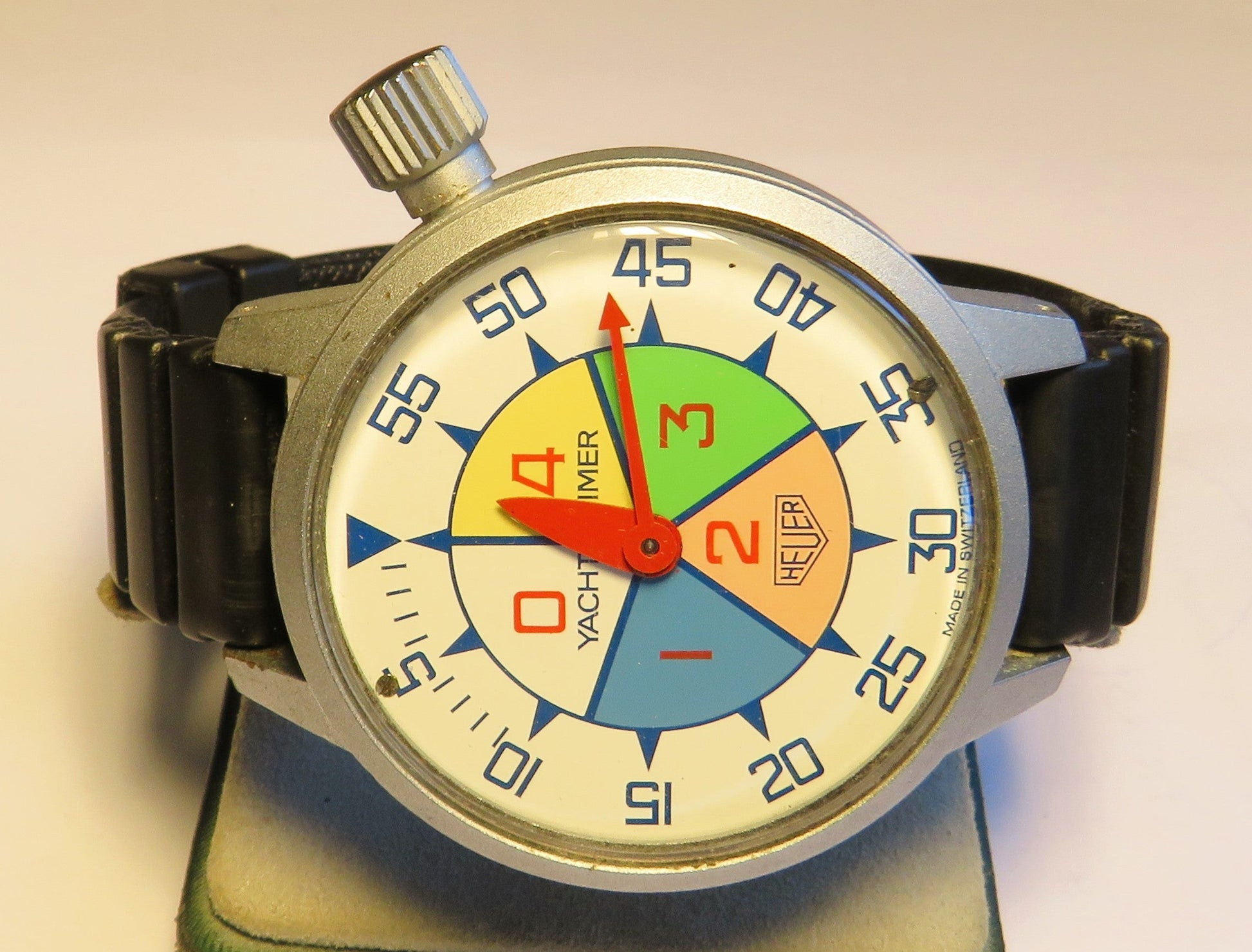 Heuer Leonidas Yacht Timer Regatta Kaliber 7711 Chronograph Armbanduhr 70er - Sammler - Uhren