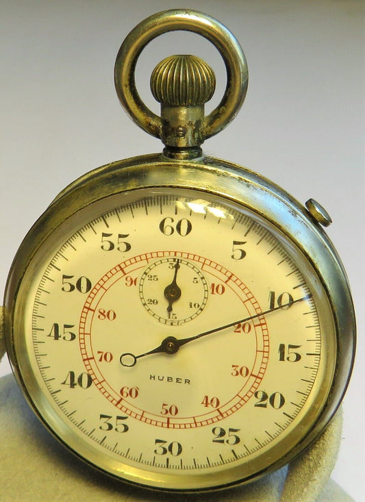 Huber München seltene Stoppuhr RLM Reichs Luftwaffe WK 2 Knirim S. 256 - Sammler - Uhren
