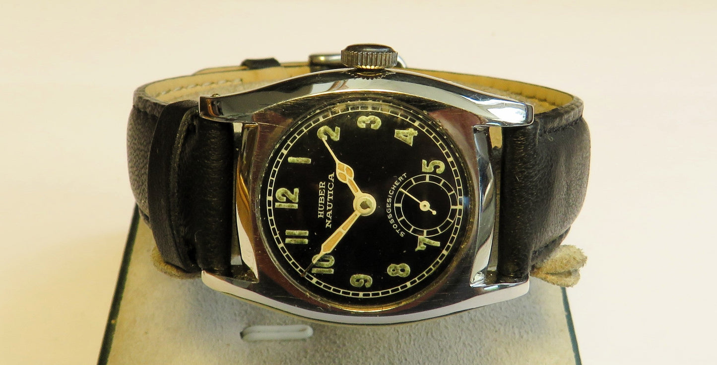 Huber Nautica frühe Militäruhr des 2. Weltkrieges - Kriegsmarine WW2 - Sammler - Uhren