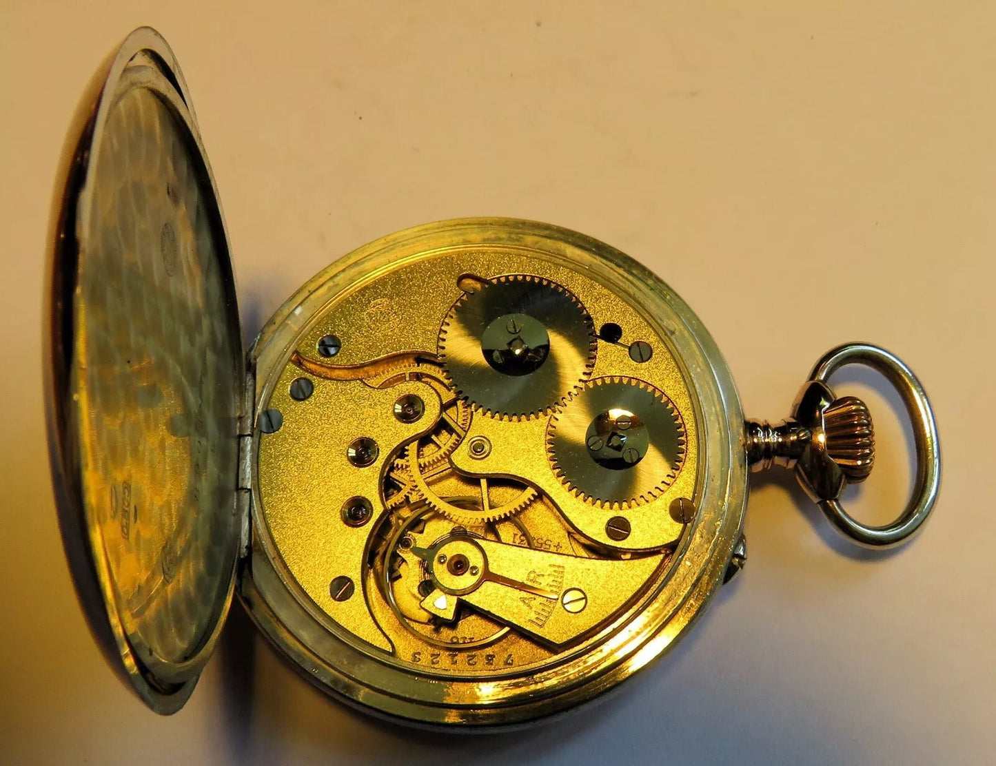 International Watch IWC Schaffhausen 0,800 Silber Taschenuhr HTU ca. 1910 - Sammler - Uhren