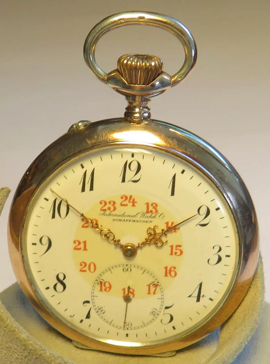 International Watch IWC Schaffhausen 0,800 Silber Taschenuhr HTU ca. 1910 - Sammler - Uhren