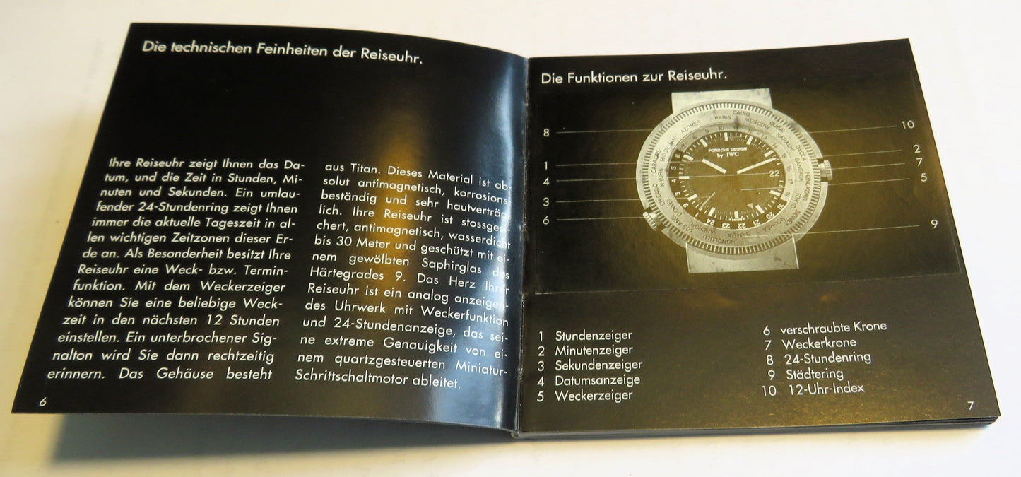 IWC Porsche Design Ref 3821 Titan World Time Quarz Herren AU Fullset Papiere - Sammler - Uhren