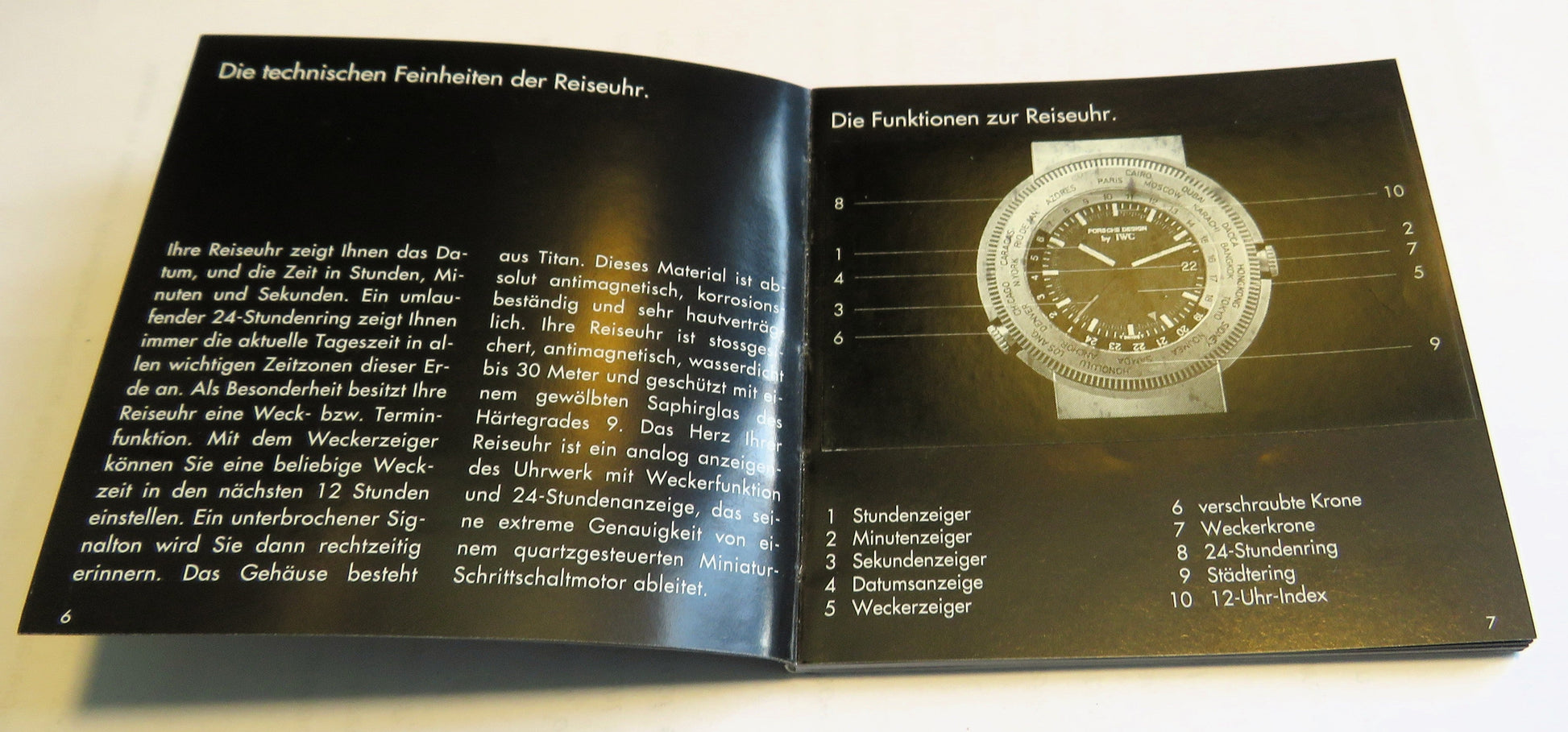 IWC Porsche Design Ref 3821 Titan World Time Quarz Herren AU Fullset Papiere - Sammler - Uhren
