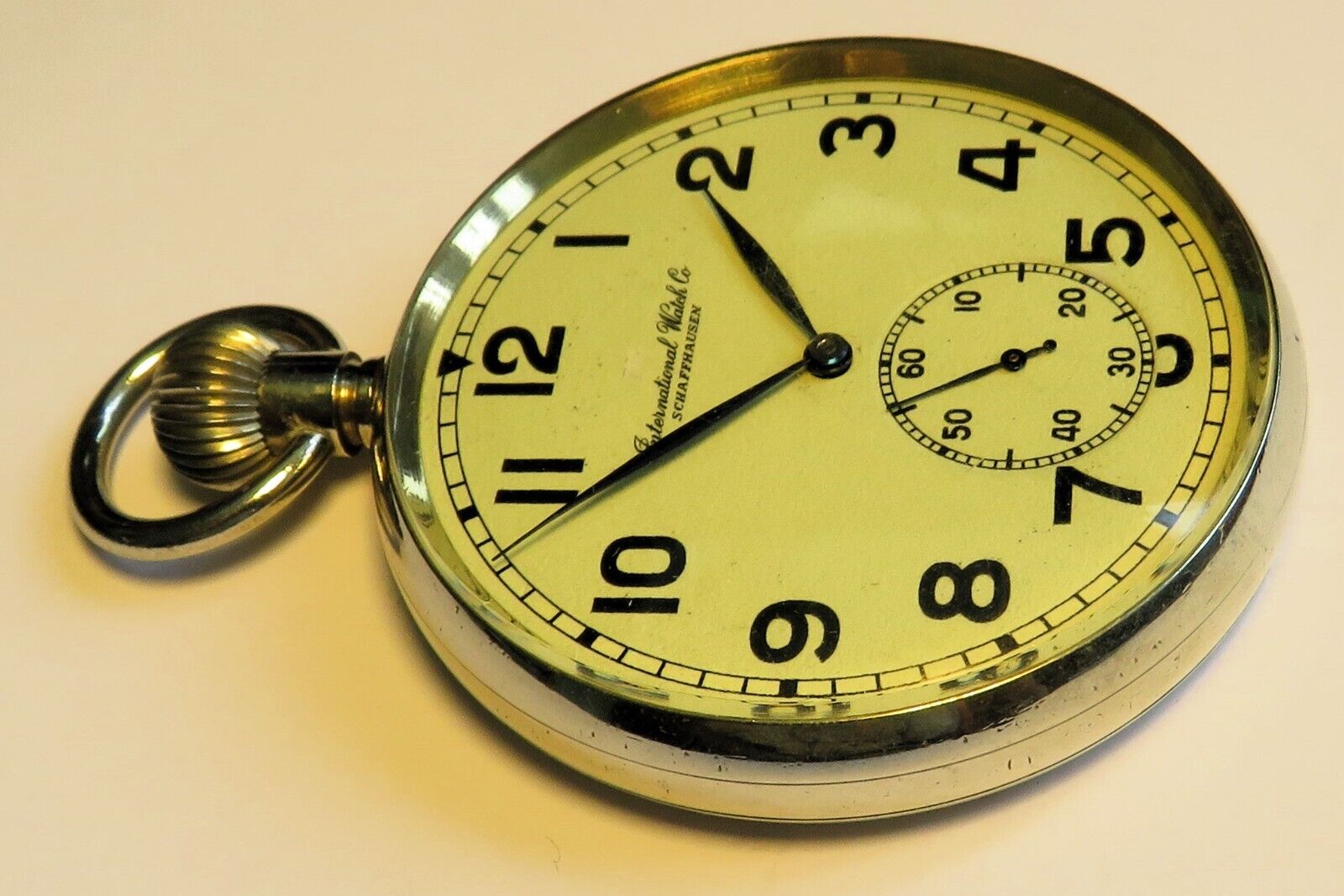 IWC Schaffhausen B - Uhr Leuchtzifferblatt Deckuhr Beobachtungsuhr WK 2 Marine - Sammler - Uhren