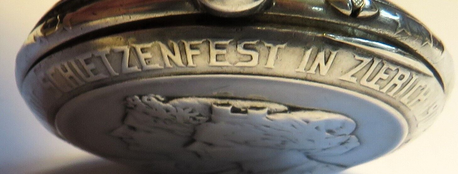 IWC Schaffhausen seltenste Schützenuhr massiv Silber Zürich 1907 Schützenfest - Sammler - Uhren