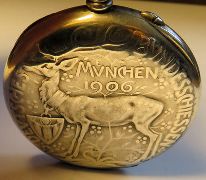 IWC Schaffhausen seltenste Schützenuhr Silber München 1906 Bundesschiessen - Sammler - Uhren