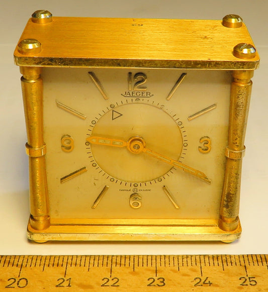 Jaeger LeCoultre Memovox Tischuhr Reisewecker 49mm x 51mm ca. 1950 - Sammler - Uhren