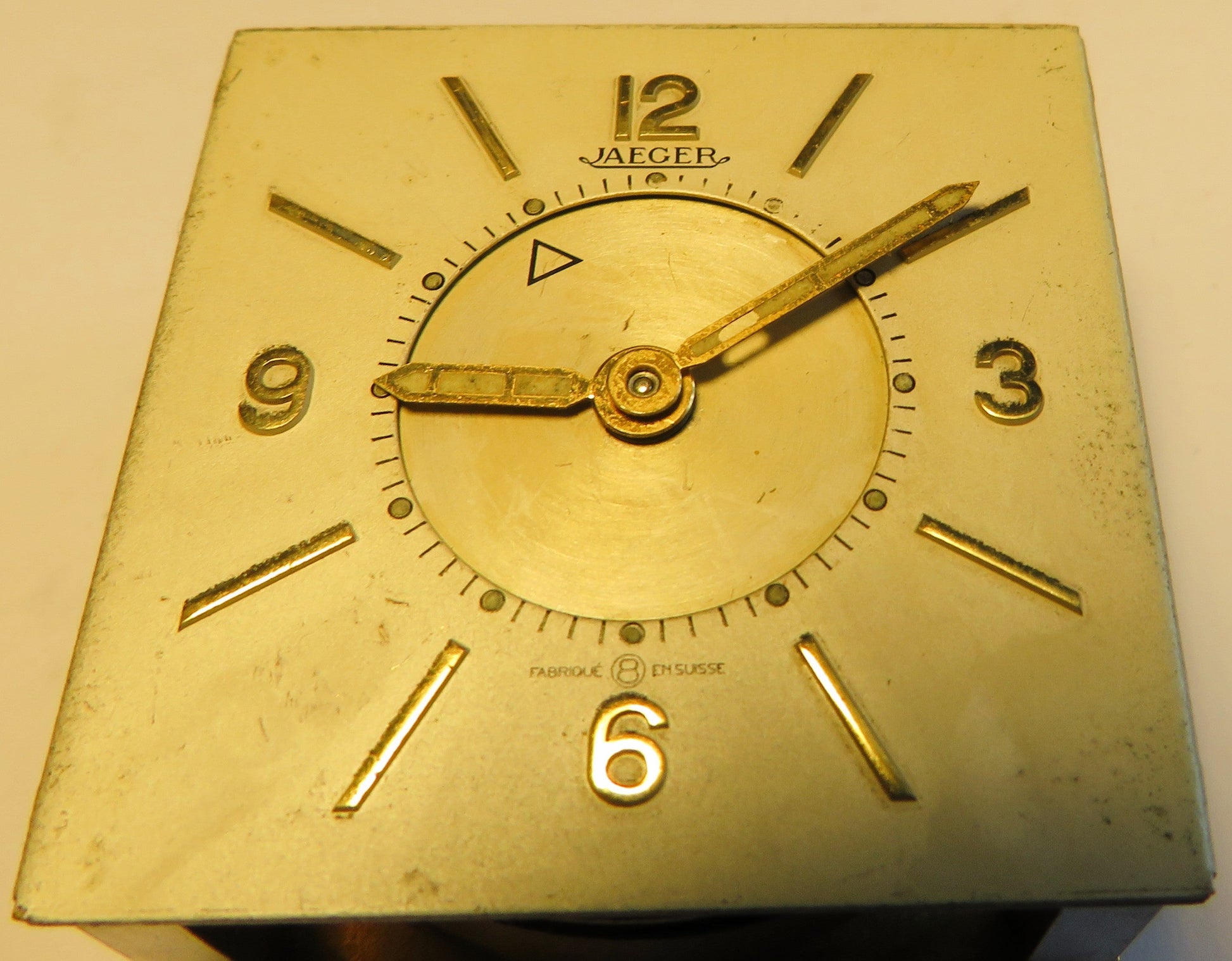 Jaeger LeCoultre Memovox Tischuhr Reisewecker 49mm x 51mm ca. 1950 - Sammler - Uhren