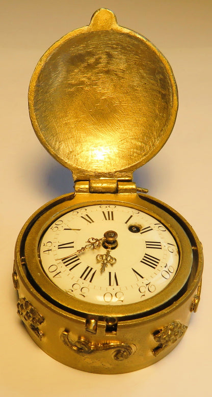 Jean Antoine Lépine musealer Rokoko Parfum Flakon mit Spindel Uhr ca. 1760 - Sammler - Uhren