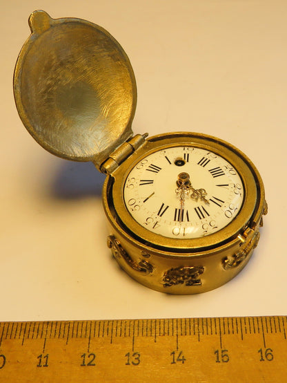 Jean Antoine Lépine musealer Rokoko Parfum Flakon mit Spindel Uhr ca. 1760 - Sammler - Uhren