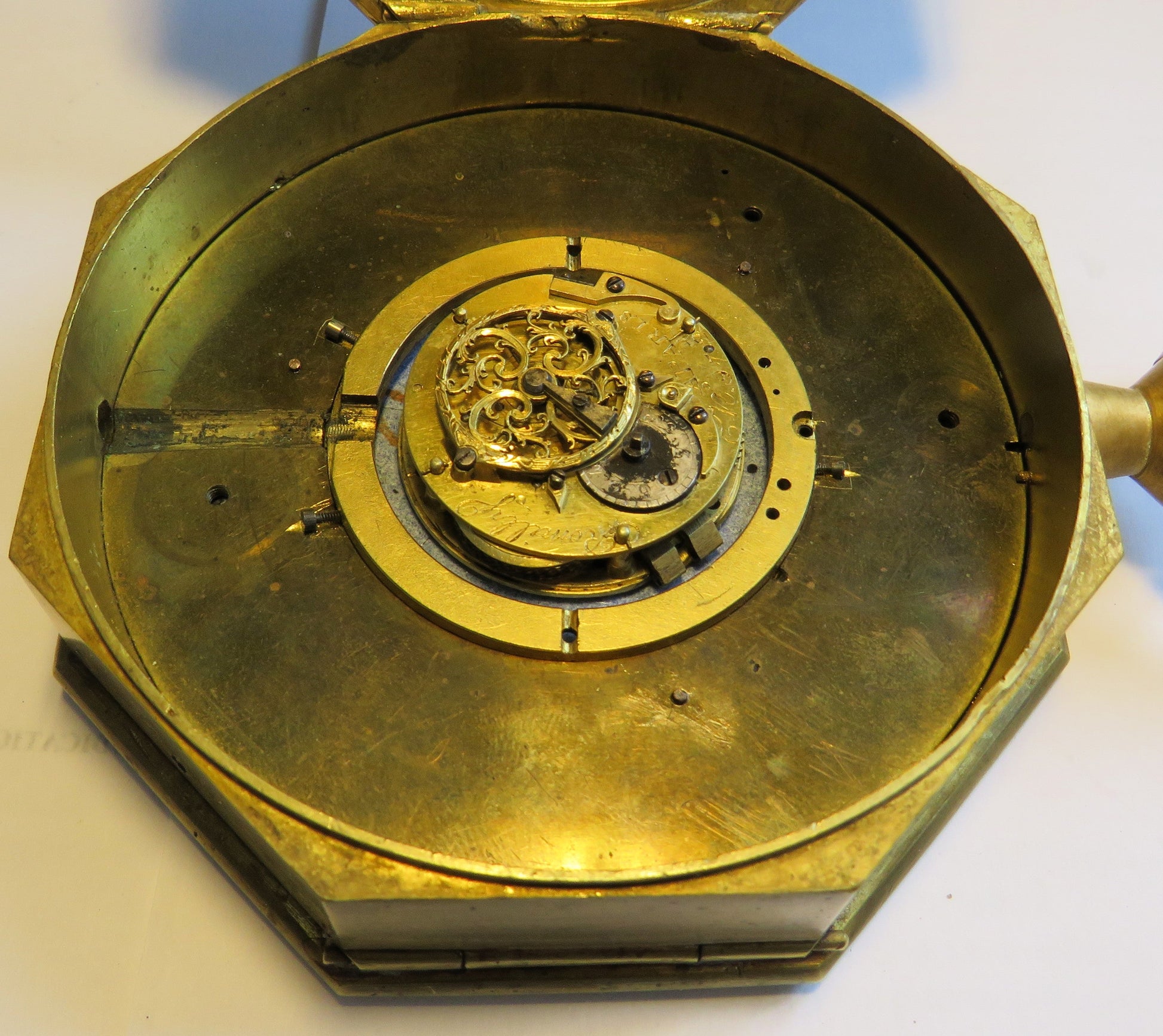 Jean Romilly á Paris Hofuhrmacher Kutscher Kutschen Uhr Spindelhemmung ca. 1760 - Sammler - Uhren