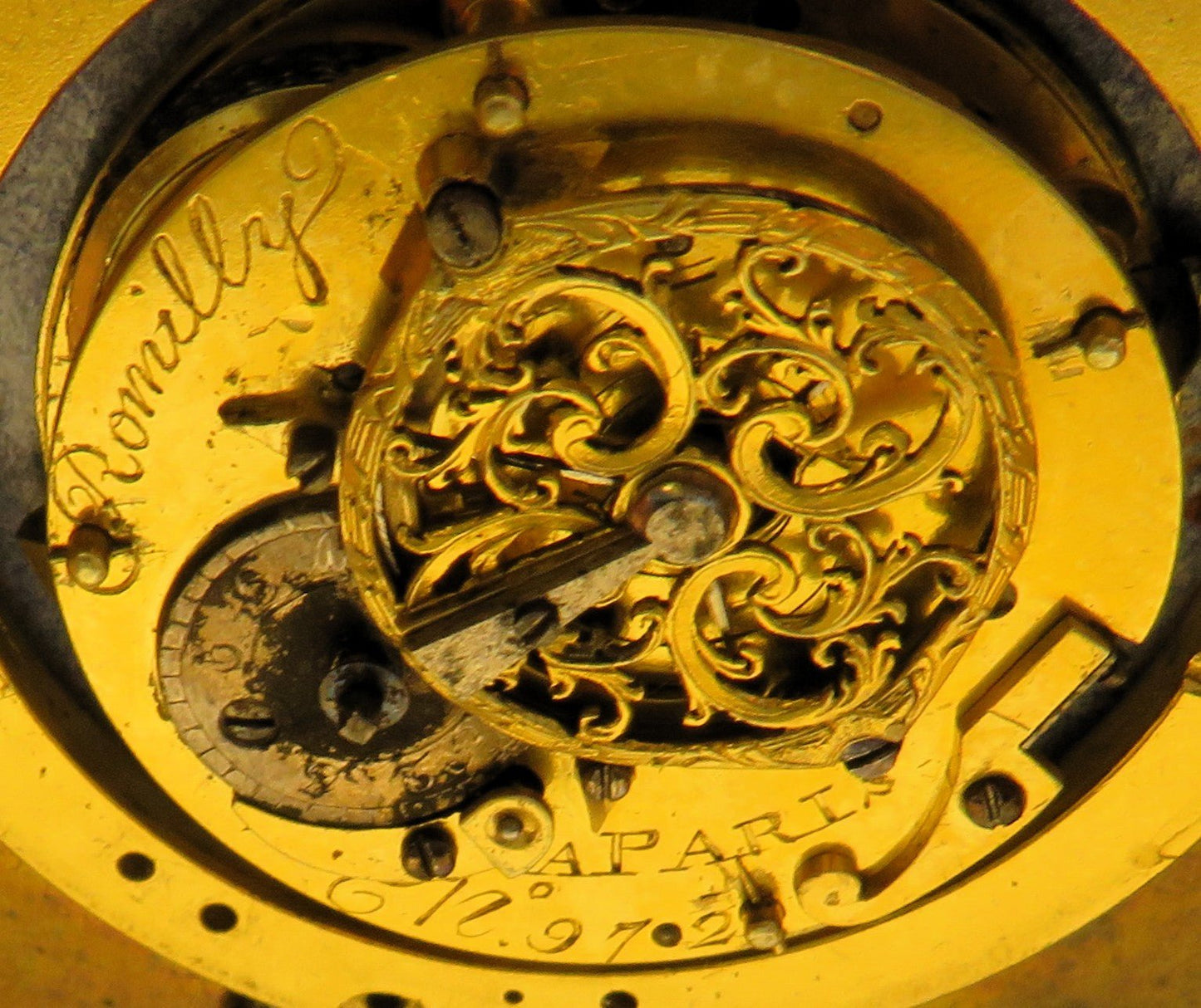 Jean Romilly á Paris Hofuhrmacher Kutscher Kutschen Uhr Spindelhemmung ca. 1760 - Sammler - Uhren