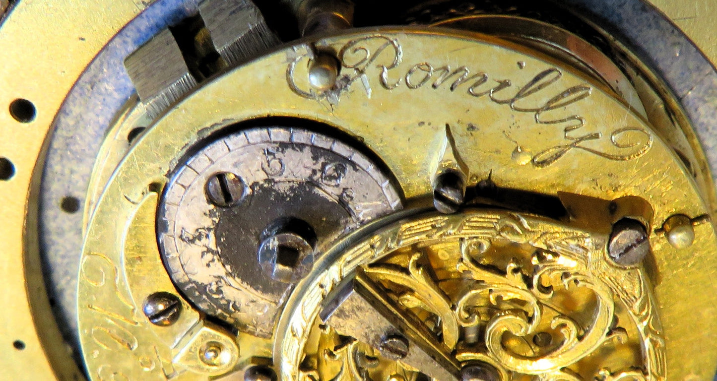 Jean Romilly á Paris Hofuhrmacher Kutscher Kutschen Uhr Spindelhemmung ca. 1760 - Sammler - Uhren