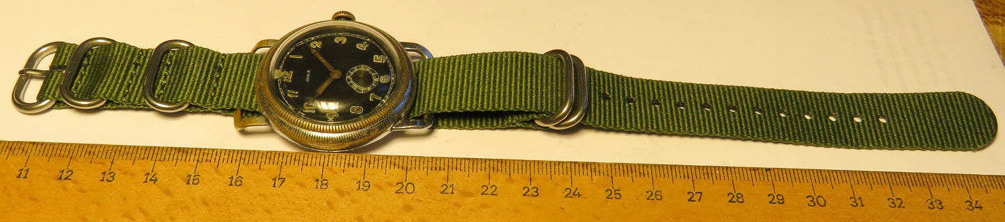 Jora frühe Pfeilindex Fliegeruhr Pilot Watch Reichsluftwaffe 1930 WK2 Natalis - Sammler - Uhren