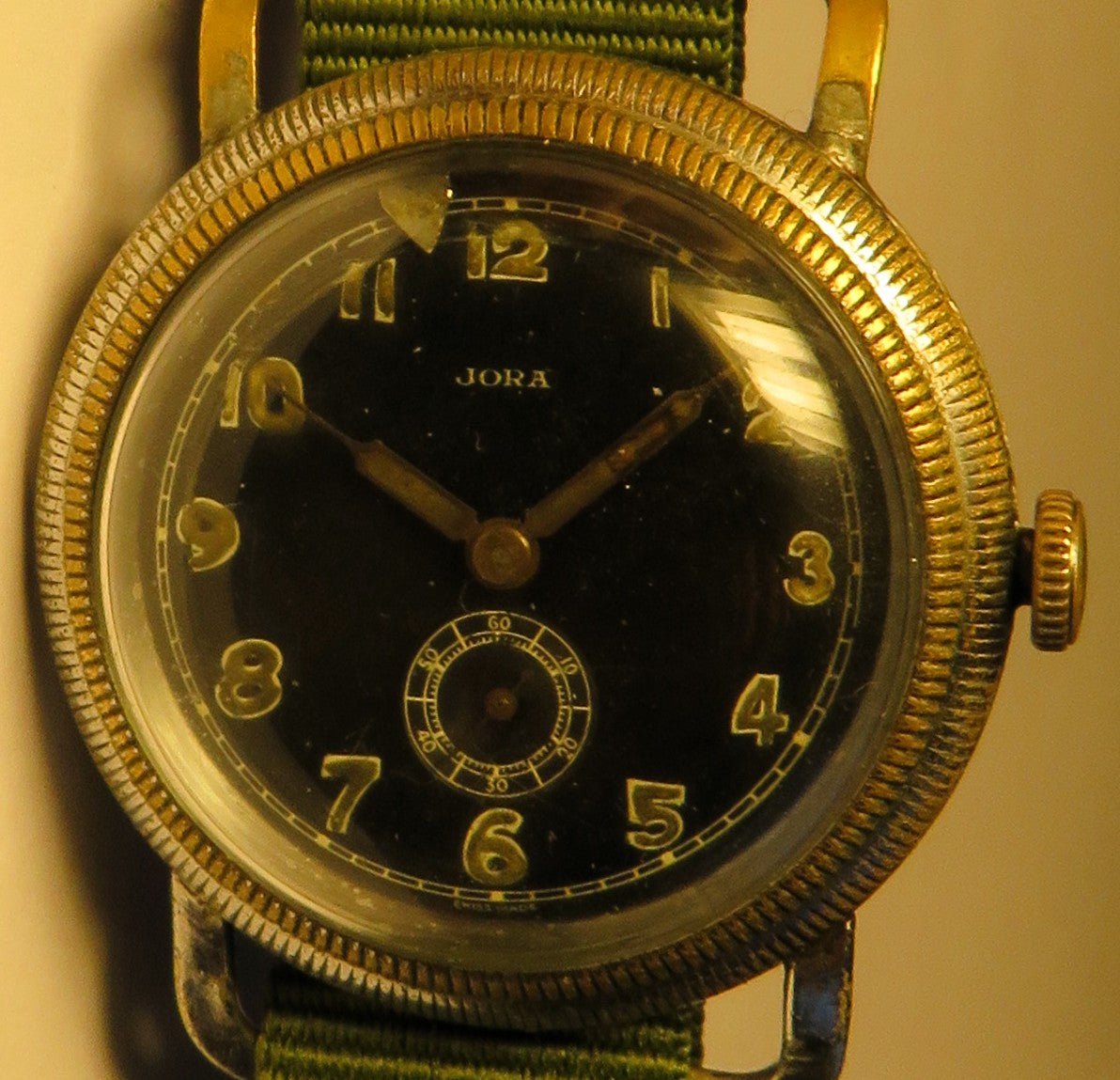 Jora frühe Pfeilindex Fliegeruhr Pilot Watch Reichsluftwaffe 1930 WK2 Natalis - Sammler - Uhren