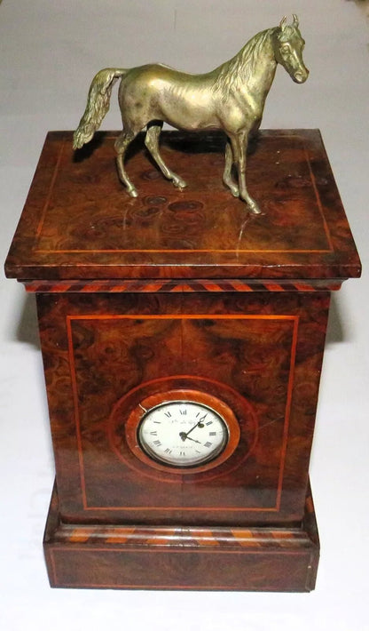 Julien le Roy Paris Bronze Tisch Spindel Tisch Uhr ca. 1720 15 x 15 x 31cm - Sammler - Uhren
