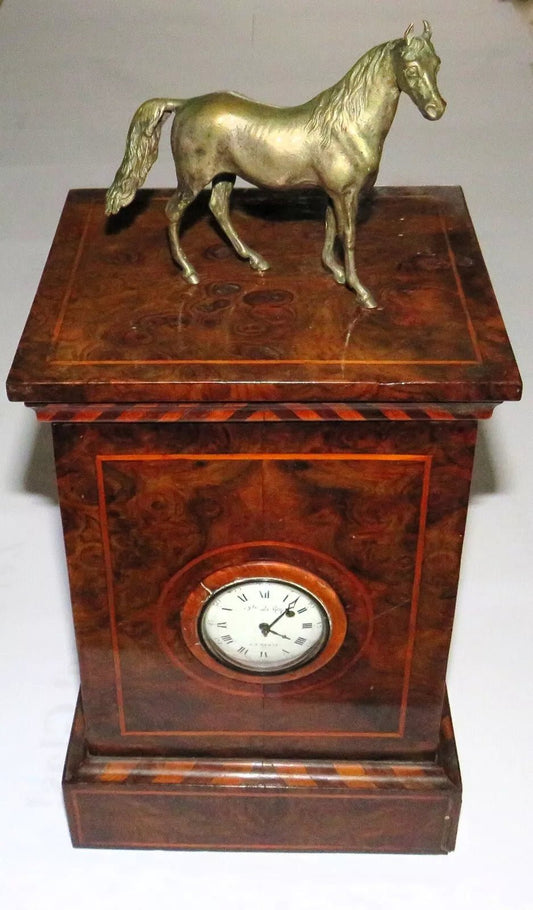 Julien le Roy Paris Bronze Tisch Spindel Tisch Uhr ca. 1720 15 x 15 x 31cm - Sammler - Uhren