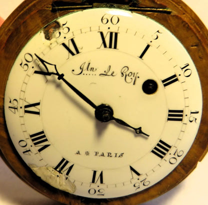 Julien le Roy Paris Bronze Tisch Spindel Tisch Uhr ca. 1720 15 x 15 x 31cm - Sammler - Uhren