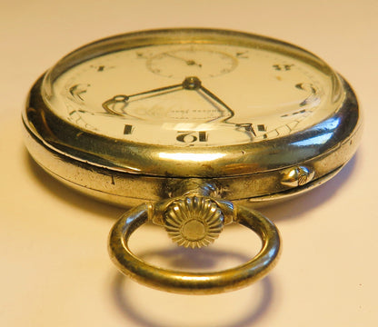 Julius Assmann 900 Silber HTU seltenes Breguet Zifferblatt, Glashütte ca. 1920 - Sammler - Uhren