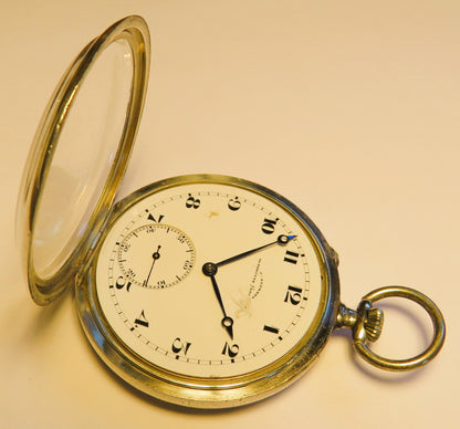 Julius Assmann 900 Silber HTU seltenes Breguet Zifferblatt, Glashütte ca. 1920 - Sammler - Uhren