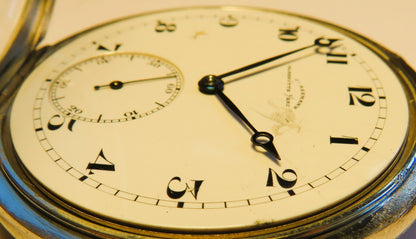Julius Assmann 900 Silber HTU seltenes Breguet Zifferblatt, Glashütte ca. 1920 - Sammler - Uhren