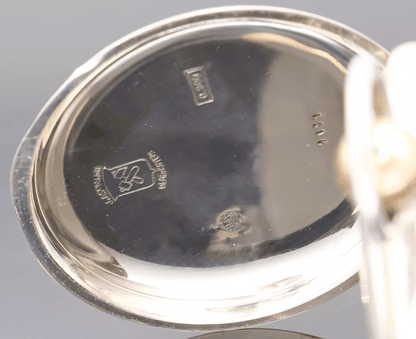 Julius Assmann Glashütte 900 Silber Herrentaschenuhr Gehäuse - und Werk Nummern identisch - Sammler - Uhren